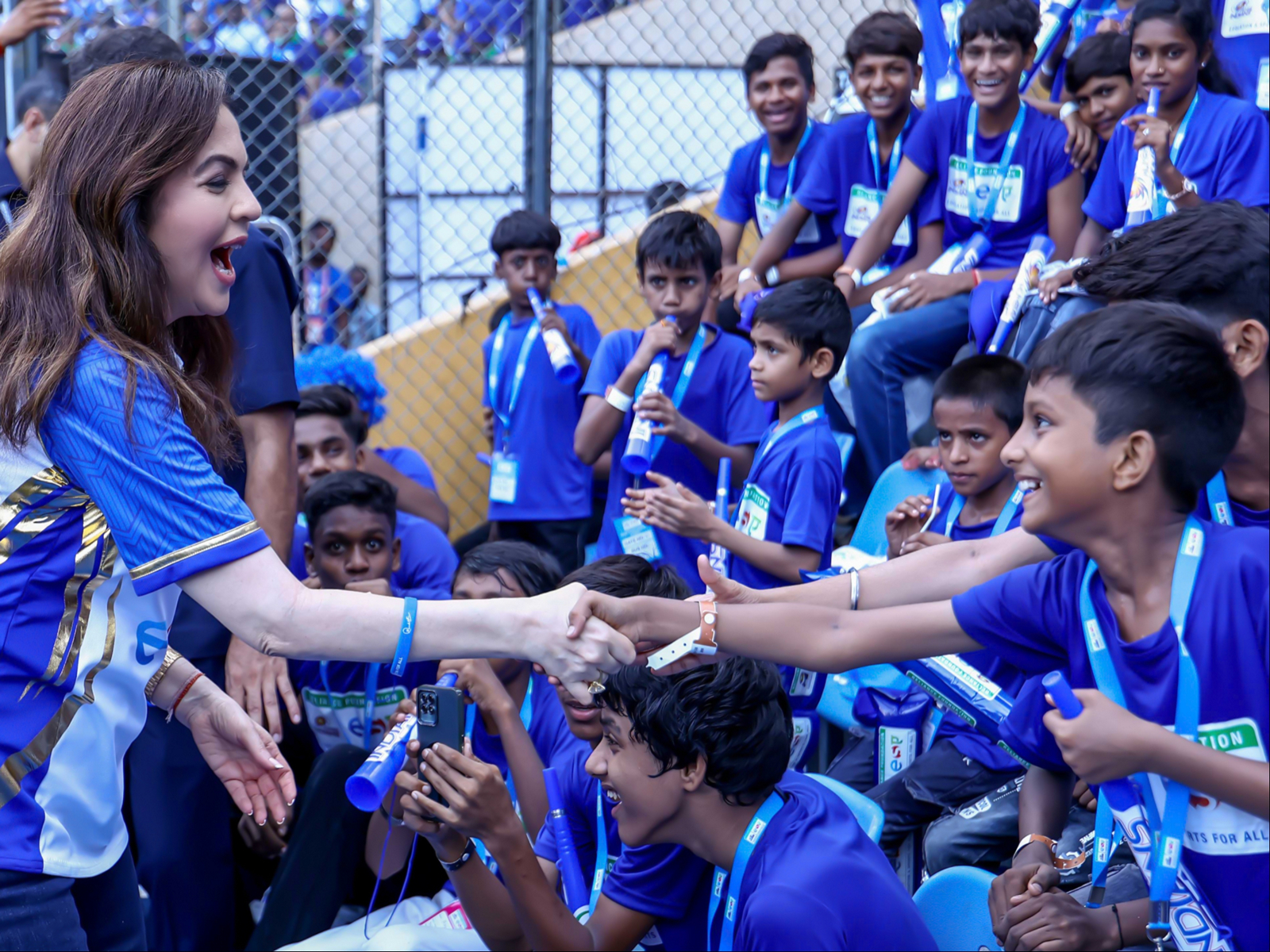 Nita Ambani at Mumbai Indians’ annual ESA game (Photo/Reliance Foundation)