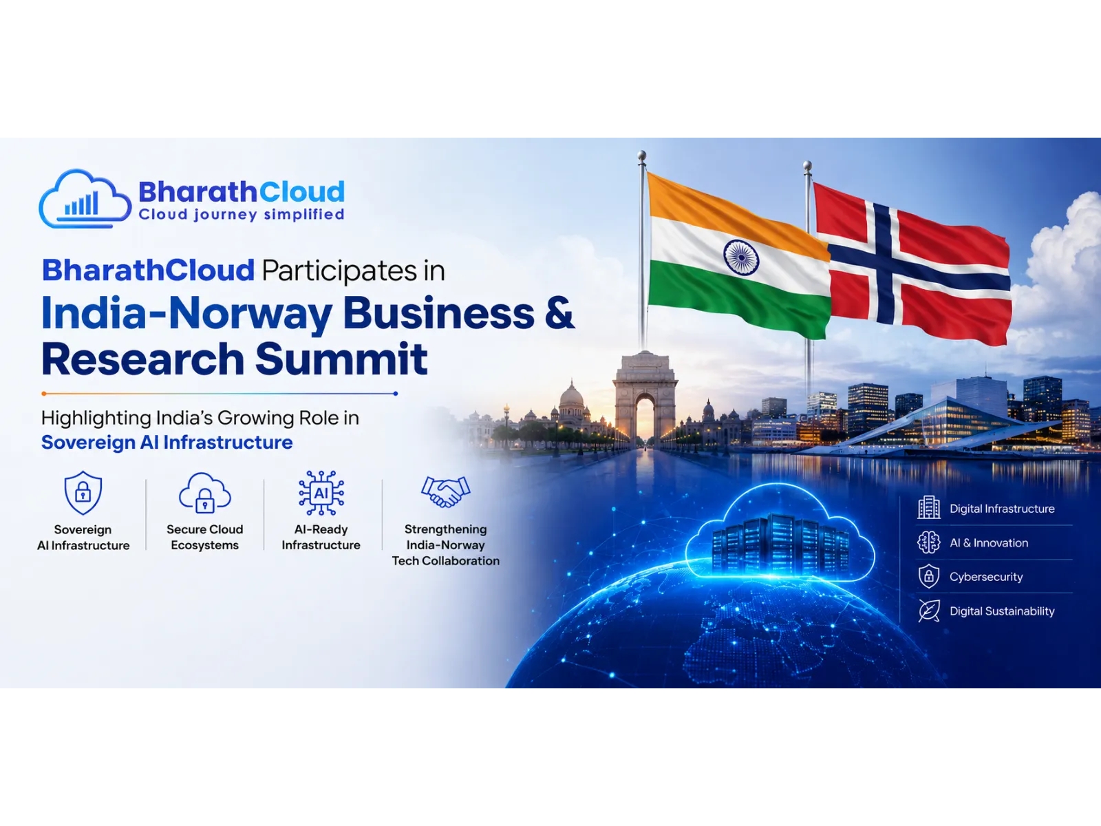 BharathCloud Participates in India-Norway Business & Research Summit, Highlighting India’s Growing Role in Sovereign AI Infrastructure