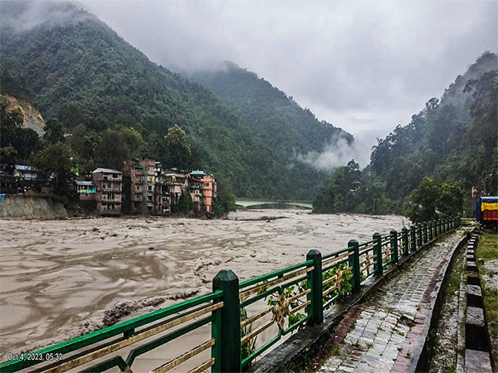 Sikkim Lake outburst in October 2023 (File Photo/ANI)