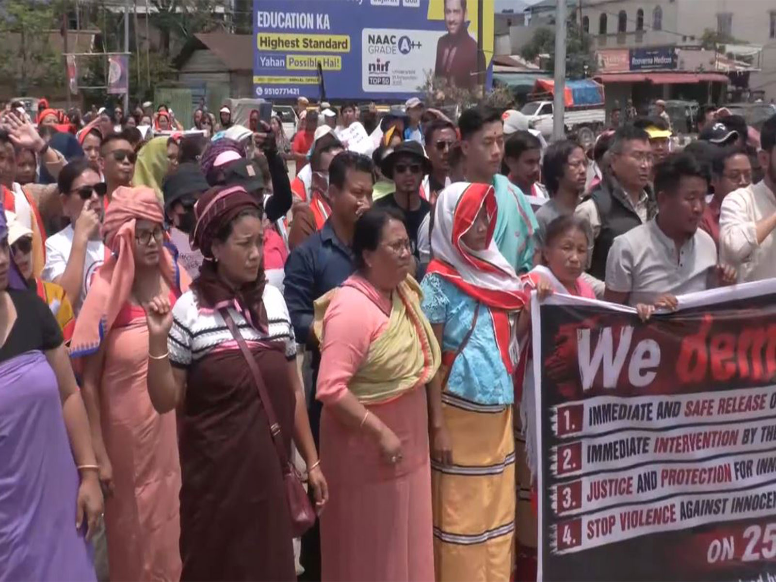 Naga Peoples Union rally in Imphal (Photo/ANI)