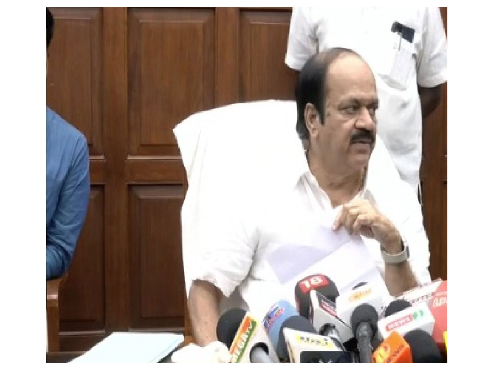 Tamil Nadu Assembly Speaker JCD Prabhakar (Photo/ANI) Tamil Nadu Assembly Speaker JCD Prabhakar (Photo/ANI)