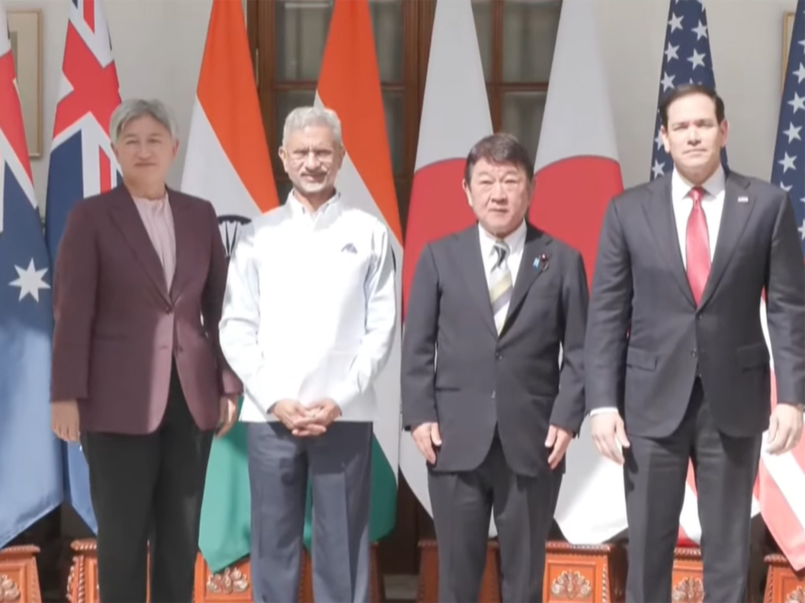 India-Australia- Japan-US QUAD FMs family photo (Photo/ANI)