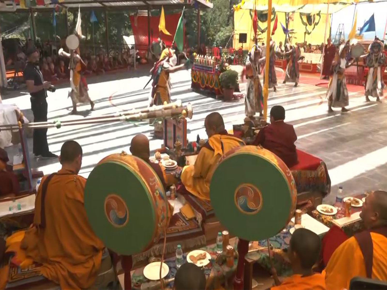 Tibetan Community offering prayers for peace during Tshechu Festival (Photo/ANI) Tibetan Community offering prayers for peace during Tshechu Festival (Photo/ANI)