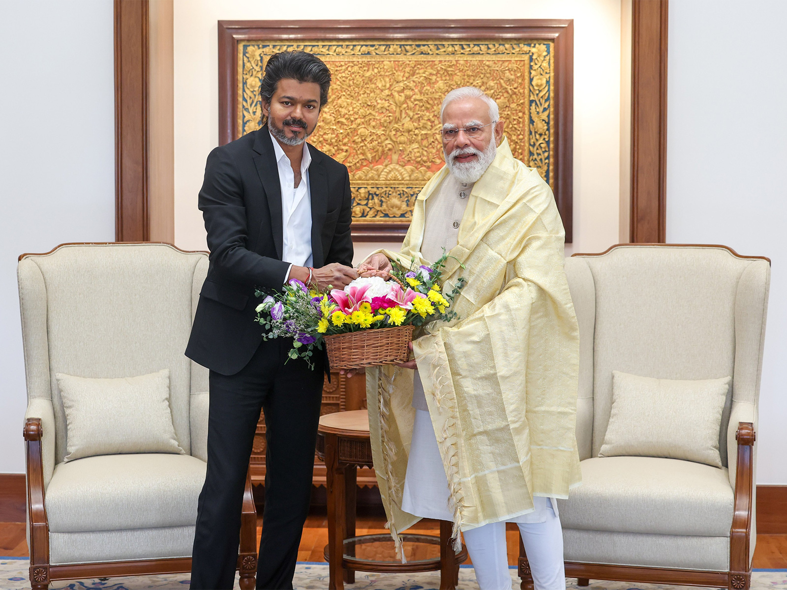 Tamil Nadu CM Vijay meets PM Modi (Photo/@PMOIndia)