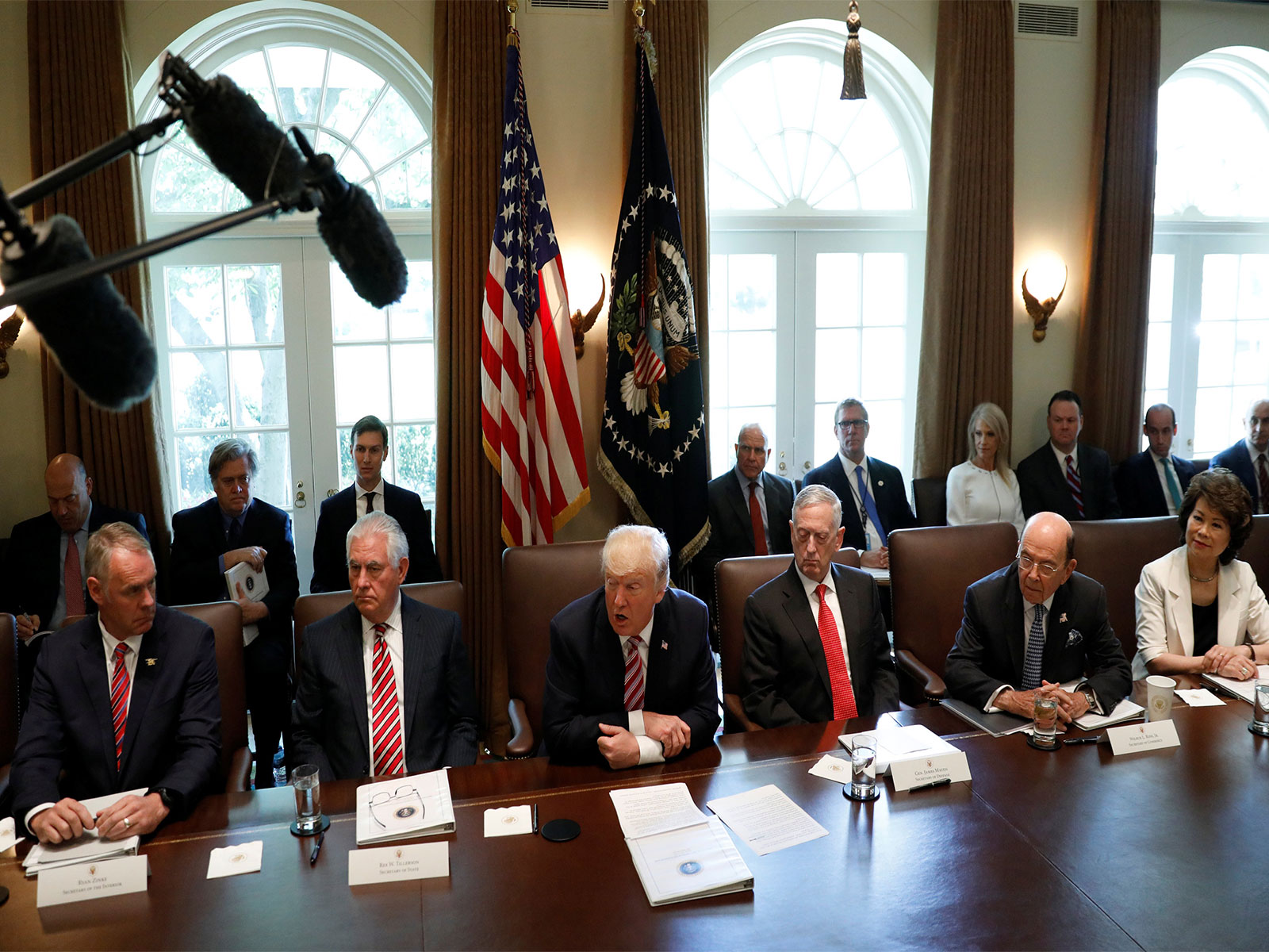 US President Donald Trump speaks during a cabinet meeting. (Photo/Reuters) US President Donald Trump speaks during a cabinet meeting. (Photo/Reuters)
