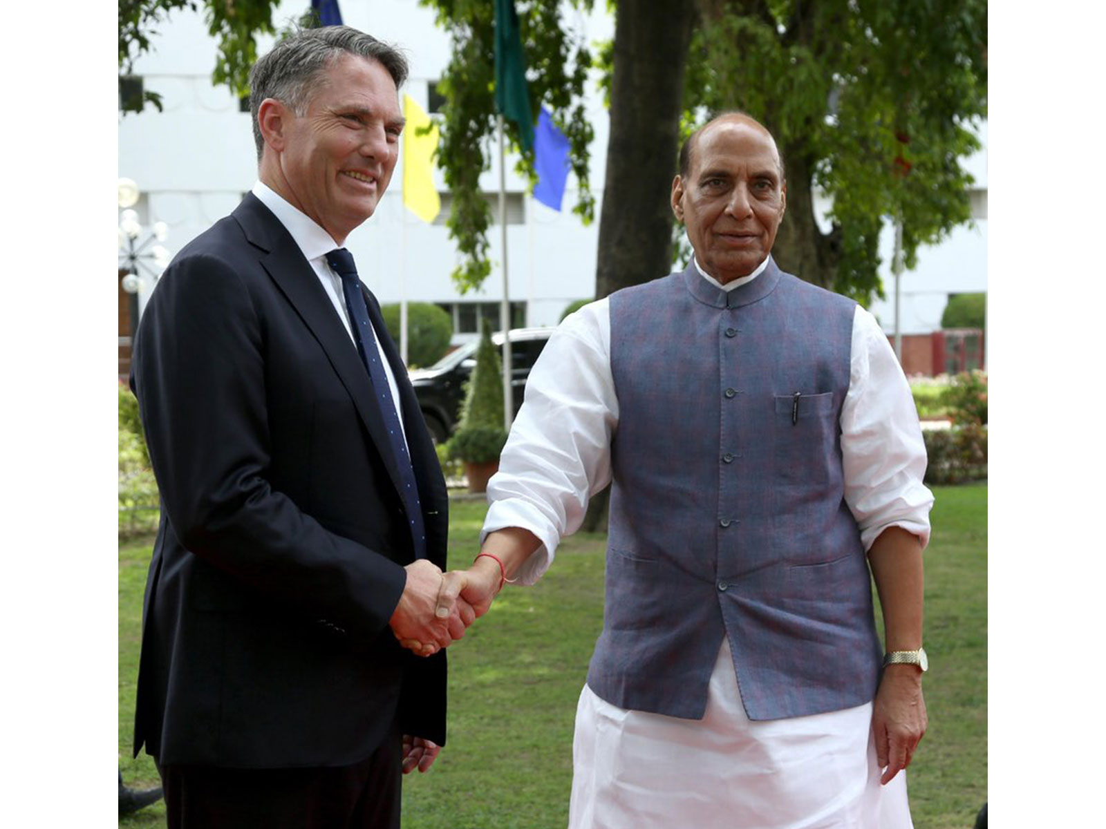 Australian Deputy Prime Minister and Minister for Defence, Richard Marles and  Defence Minister Rajnath Singh (File photo: X@rajnathsingh)