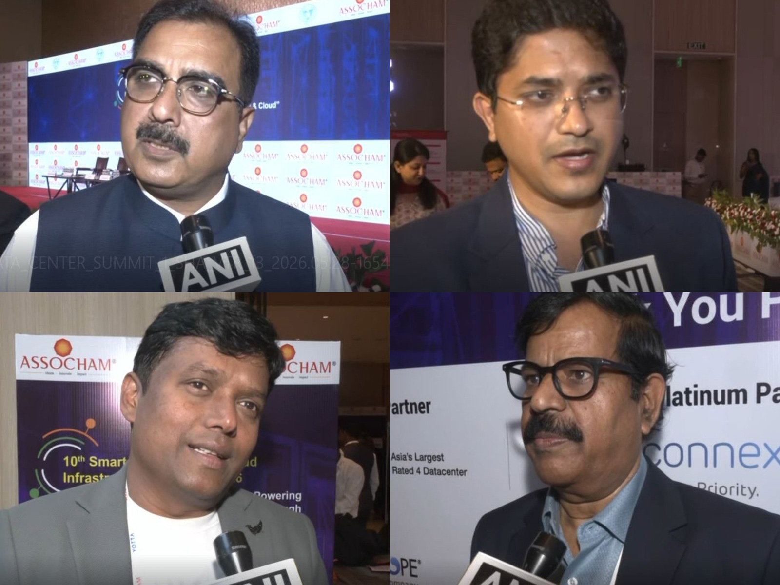 Nikhil Chakravarthi J, Commissioner/Director of Industries, Government of Telangana; Rambabu Boorugu, Co-Chairperson, ASSOCHAM Telangana and Executive Director of Pranava Group; Lovneesh Chanana, Senior Vice President & Head of Government Affairs (Asia Pacific), SAP ASIA Pte Ltd and Chair, ASSOCHAM IT/ITeS Council; Chandrasekhar Sarma Garimella, Director-Compliance at CtrIS (Photo/ANI) 