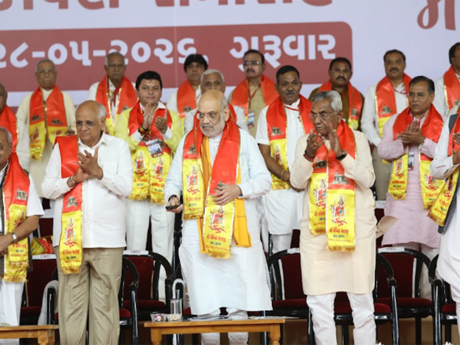 Union Home Minister Amit Shah inaugurates boys, girls hostel at Maa Umiya Dham in Ahmedabad (Photo/GujaratCMO) Union Home Minister Amit Shah inaugurates boys, girls hostel at Maa Umiya Dham in Ahmedabad (Photo/GujaratCMO)