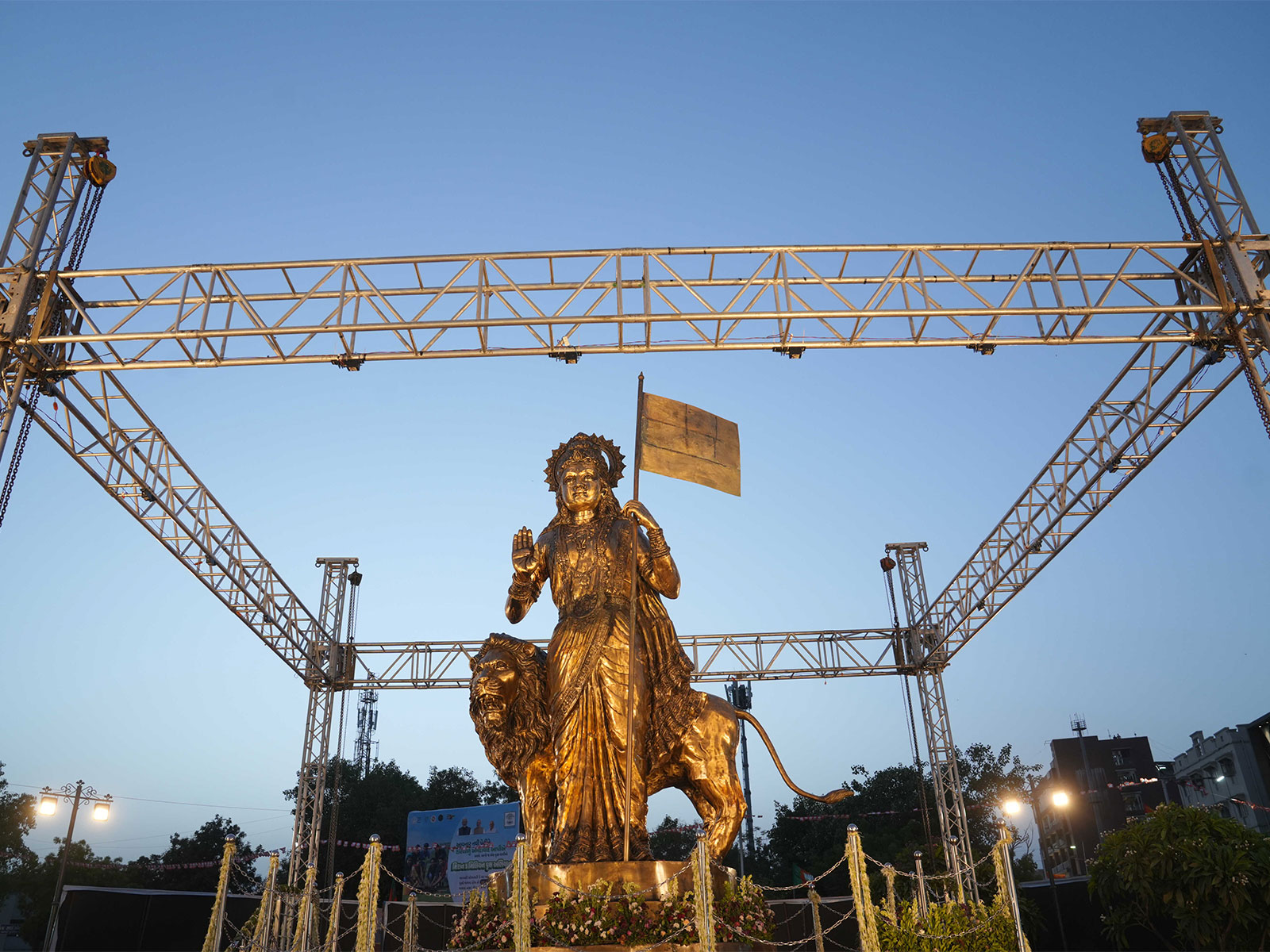 Union Home Minister Amit Shah unveils ‘Bharat Mata Sculpture’  (Photo/GujaratCMO)