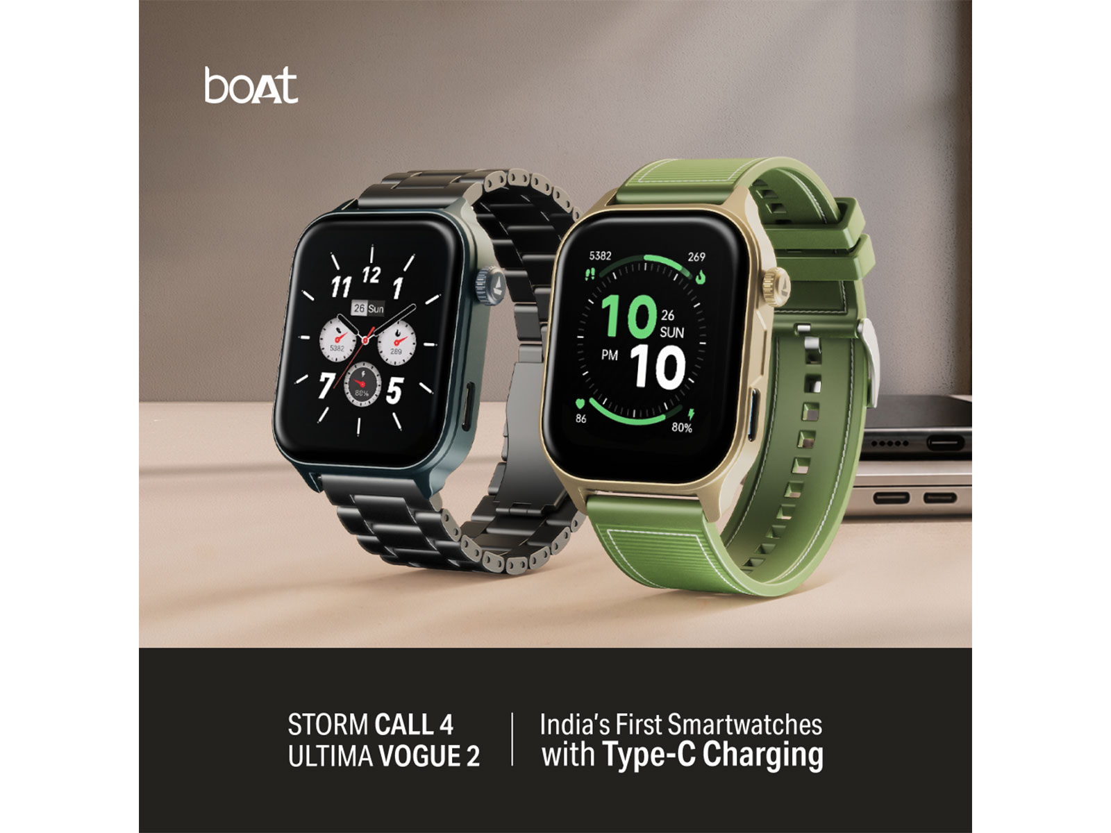 boAt launches India’s first Type-C charging Smartwatch lineup (Photo/boAt)