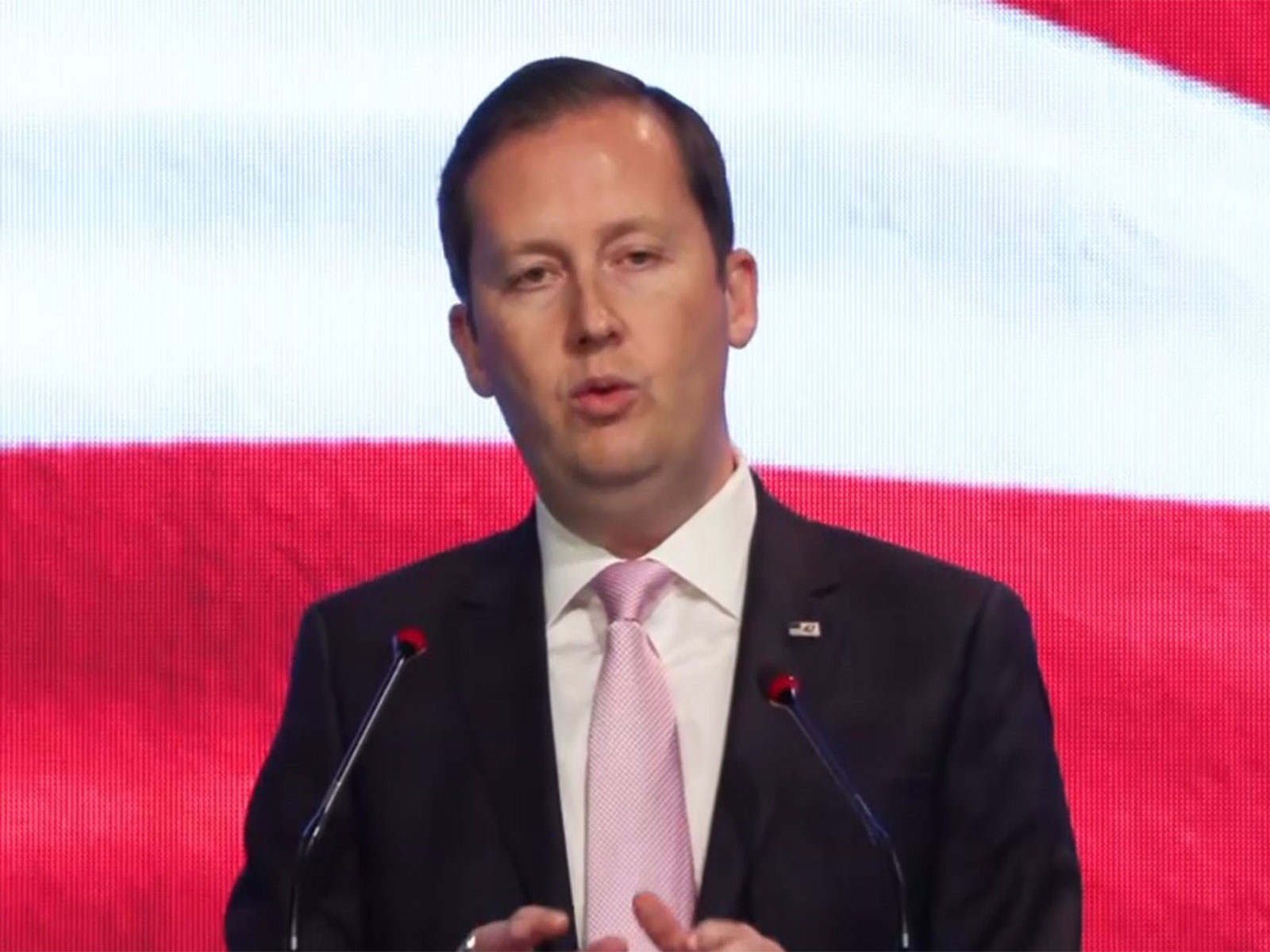 US Ambassador to India Sergio Gor addressing the US-India TRUST Initiative, New Delhi (Photo/ANI)