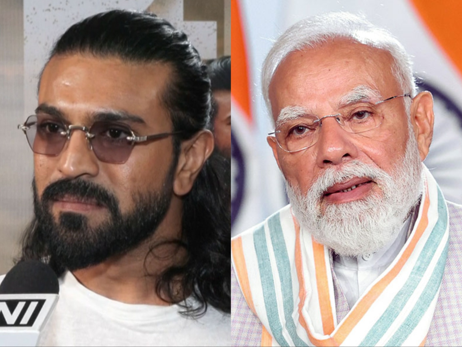 Ram Charan and PM Modi (Photo/ANI)