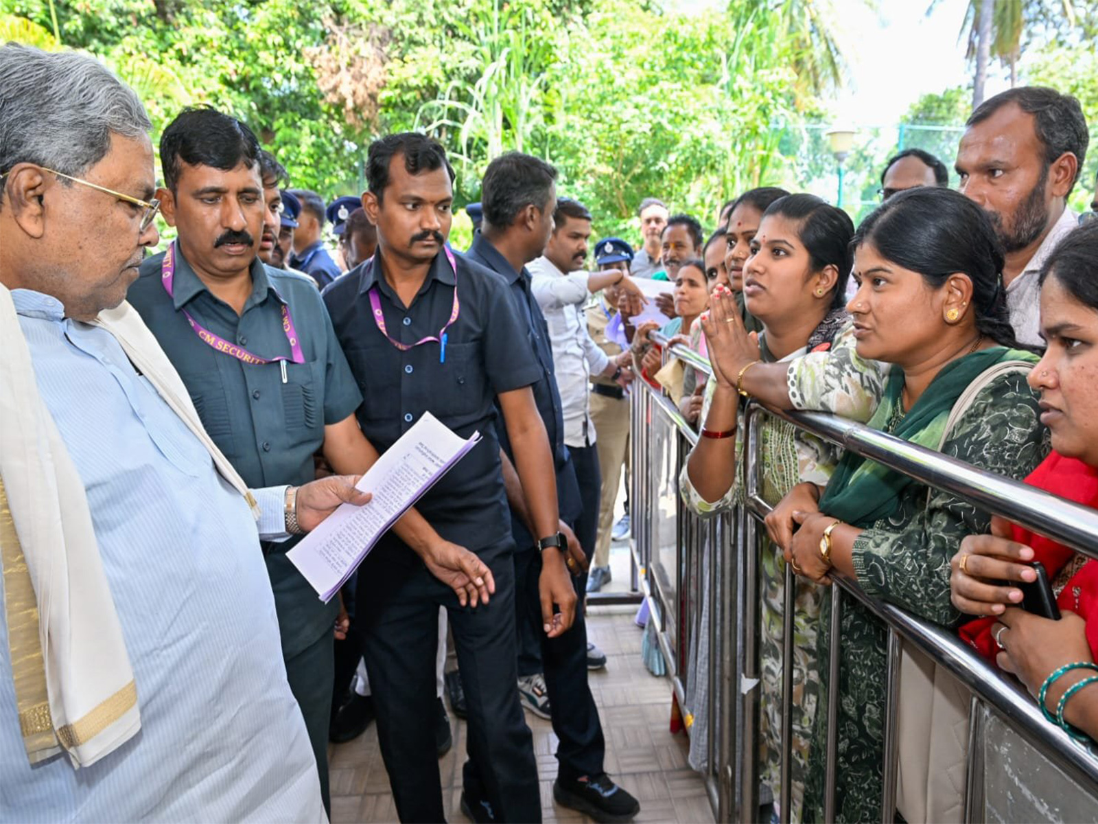 Outgoing Karnataka Chief Minister Siddaramaiah listened to public grievances at Kaveri residence (Photo/Karnataka CMO)