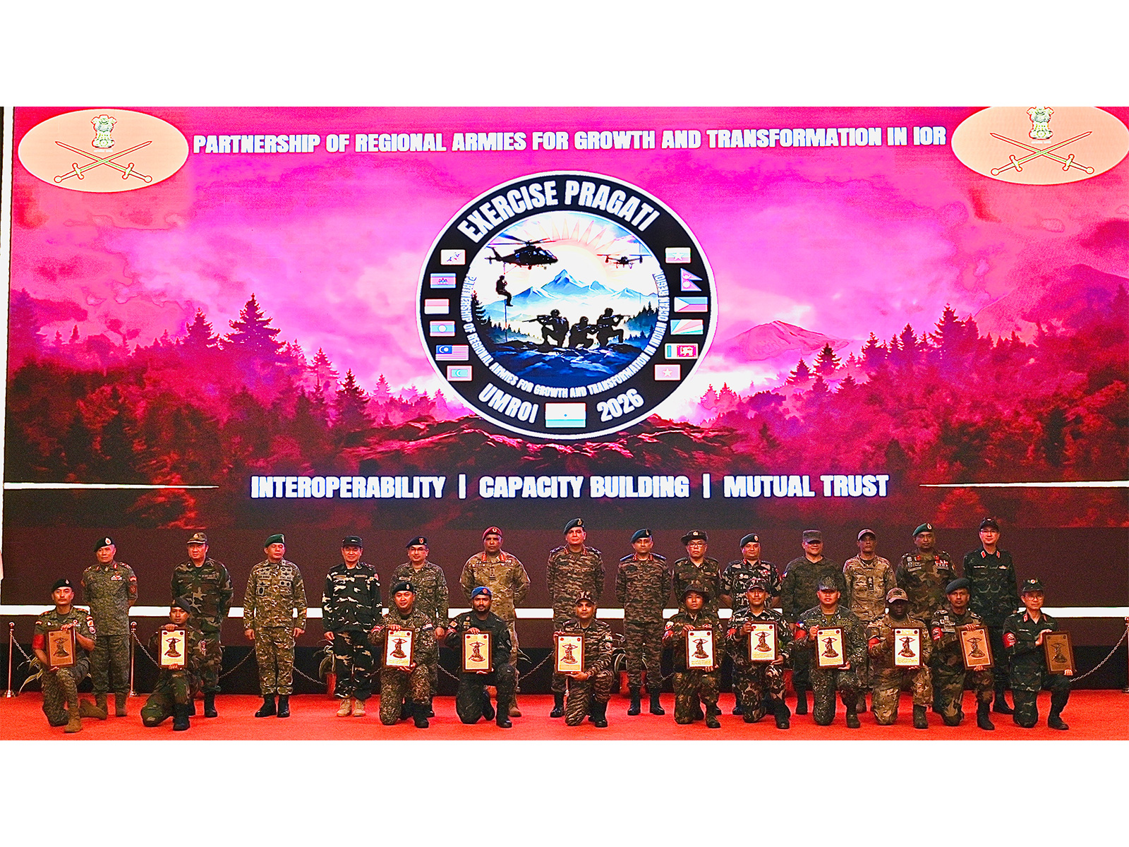 Multinational Exercise PRAGATI 2026 concludes in Meghalaya's Umroi (Photo/PIB) Multinational Exercise PRAGATI 2026 concludes in Meghalaya's Umroi (Photo/PIB)