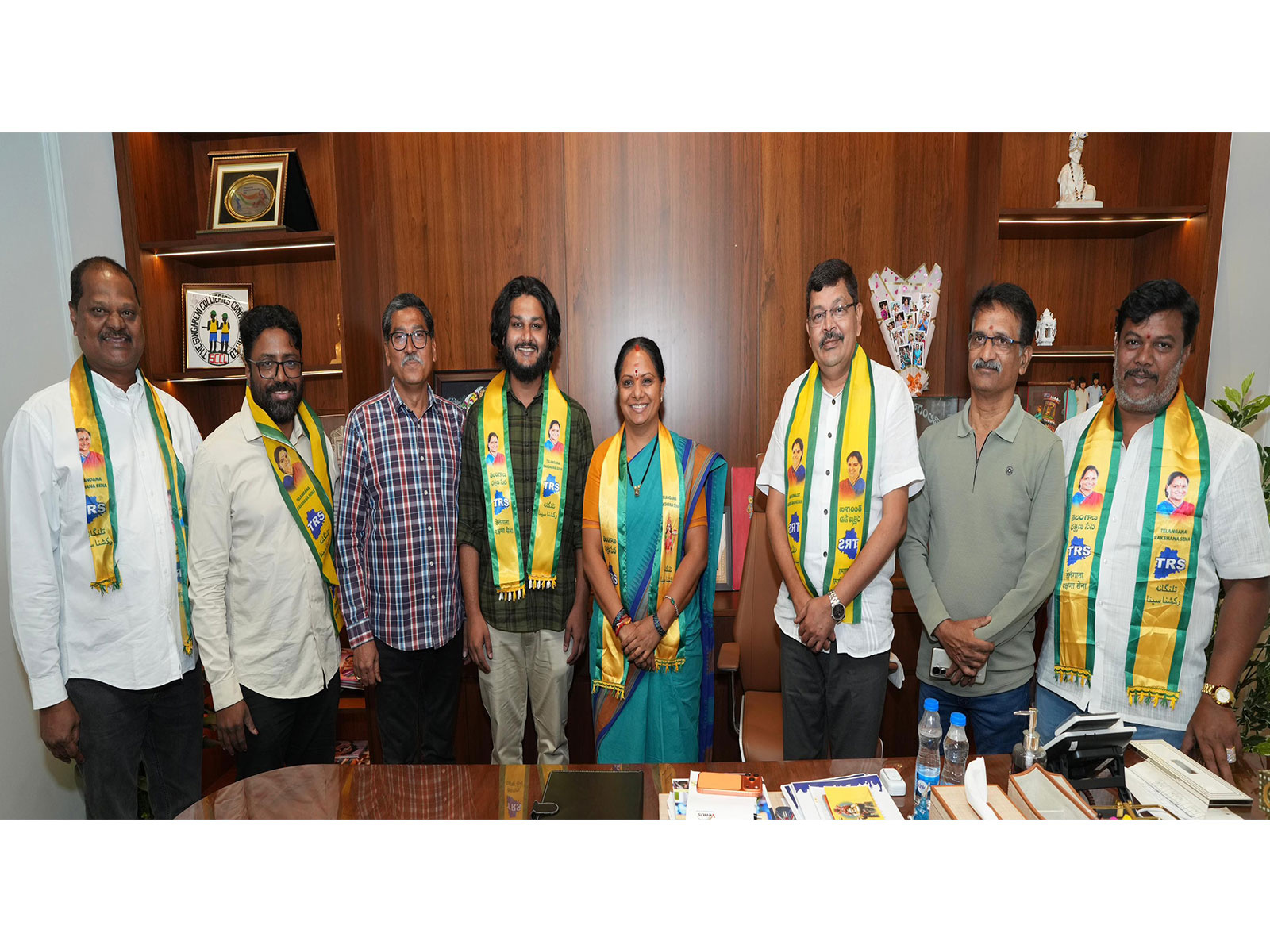Journalist Akash Kolluru joins TRS (Photo/ANI) Journalist Akash Kolluru joins TRS (Photo/ANI)