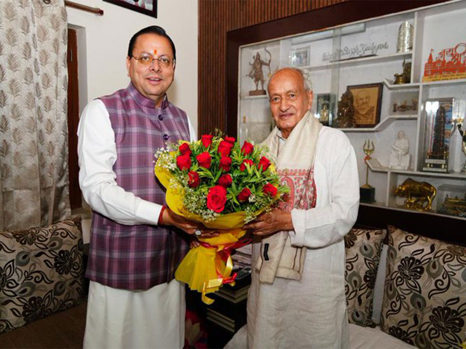 Uttarakhand CM Pushkar Singh Dhami with Bhagat Singh Koshyari (Photo: @pushkardhami/X) Uttarakhand CM Pushkar Singh Dhami with Bhagat Singh Koshyari (Photo: @pushkardhami/X)