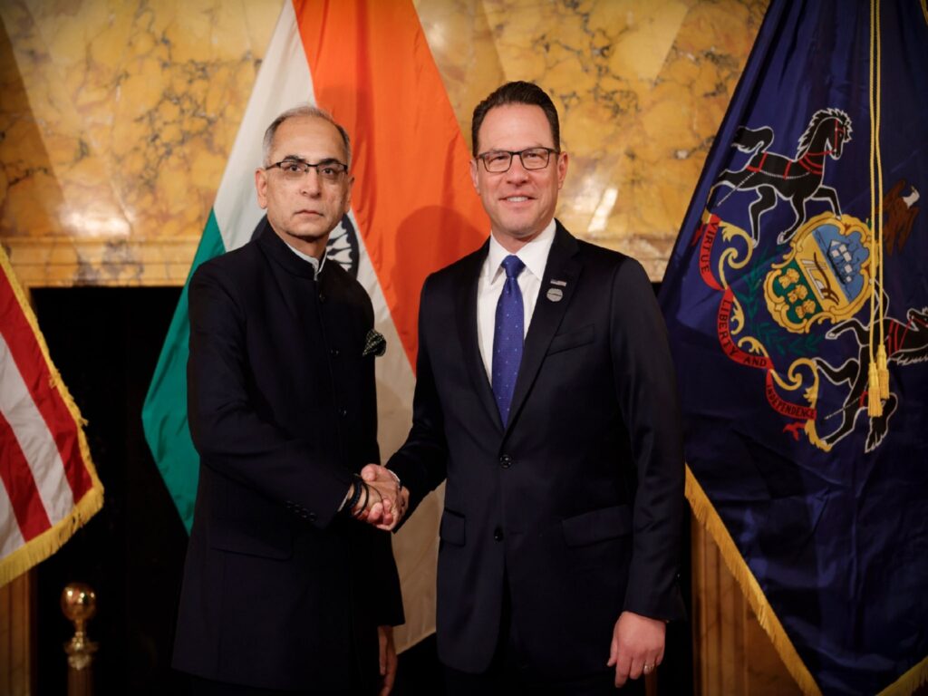 Indian envoy Kwatra, Pennsylvania Governor discuss boosting economic and technological ties
