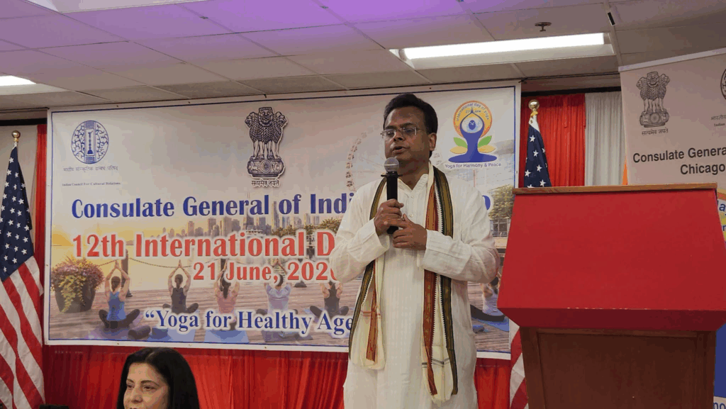 Hundreds Gather To Celebrate 12th International Yoga&hellip;