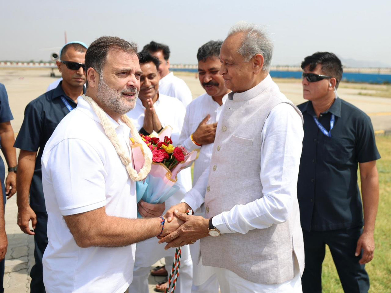 Rahul Gandhi with former Rajasthan CM Ashok Gehlot (Photo/AICC) Rahul Gandhi with former Rajasthan CM Ashok Gehlot (Photo/AICC)