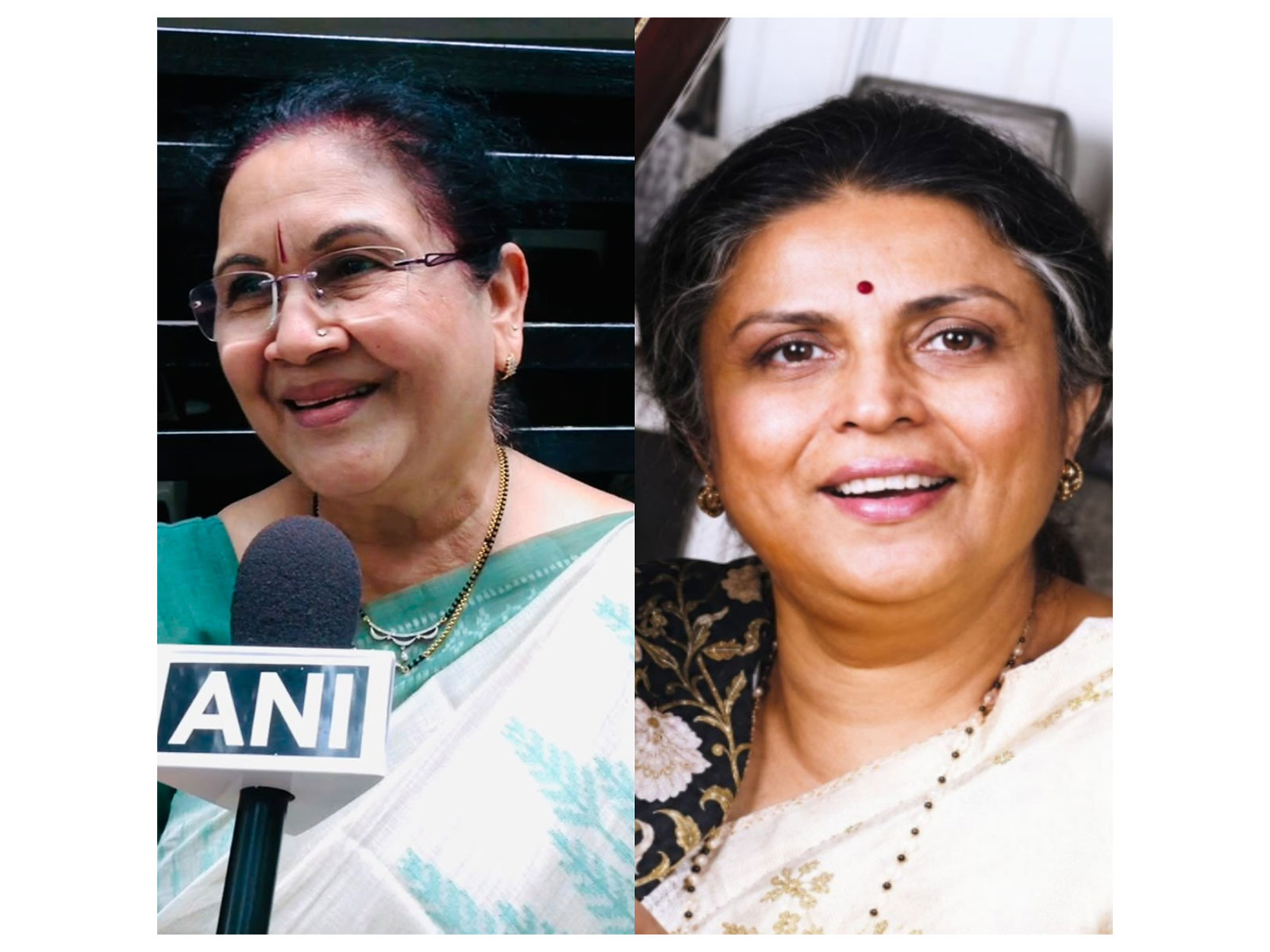 Mangala Khadilkar, Suman Kalyanpur (Photo/ANI/ X/@PawarSpeaks)