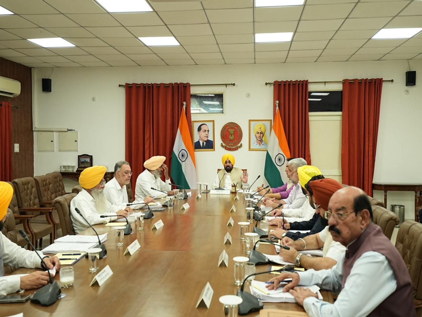 Punjab Chief Minister Bhagwant Singh Mann attended cabinet meeting with other ministers (Photo/Punjab cmo)