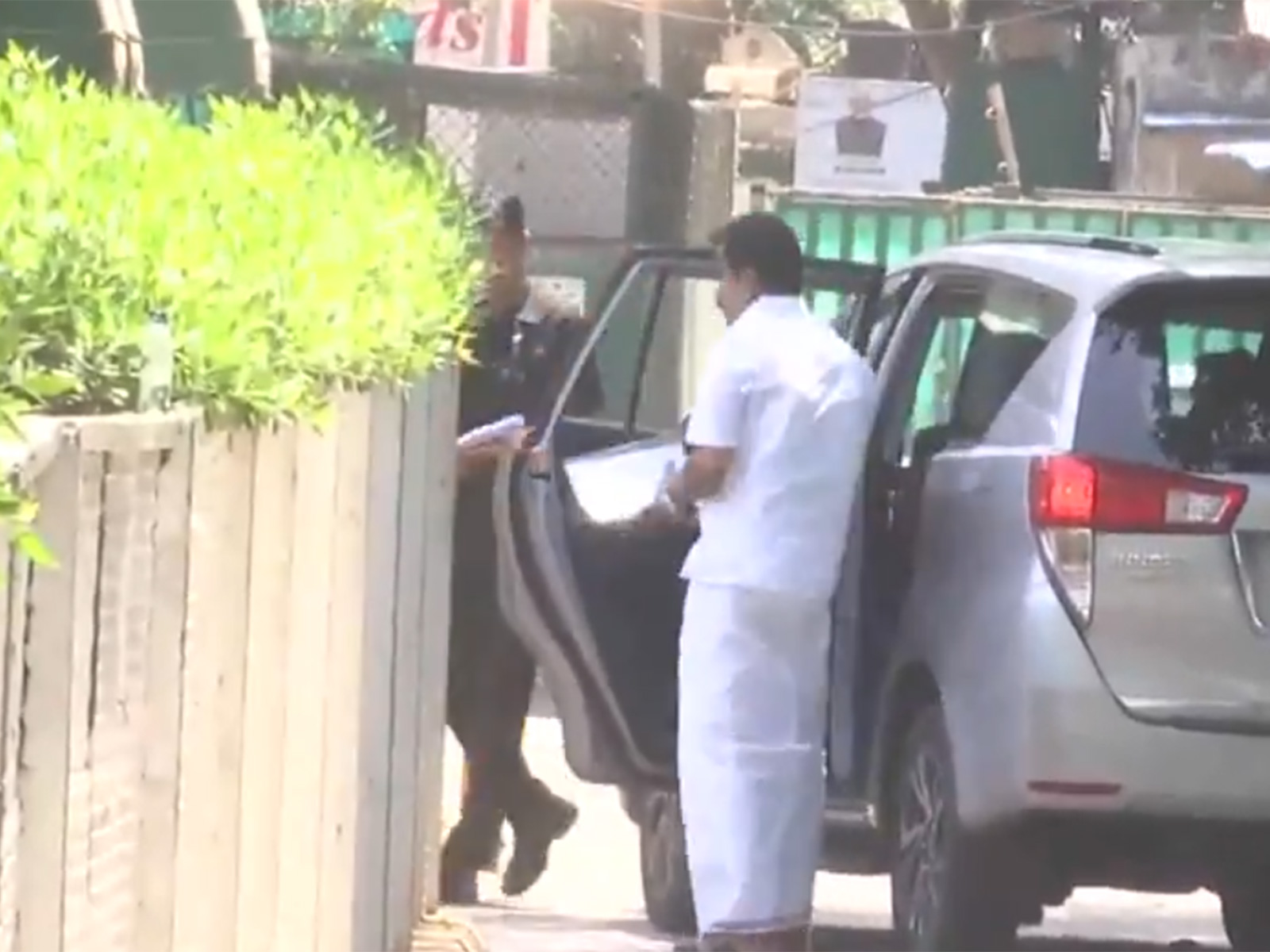 KC Venugopal arrives at Mallikarjun Kharge's residence (Photo/ANI)