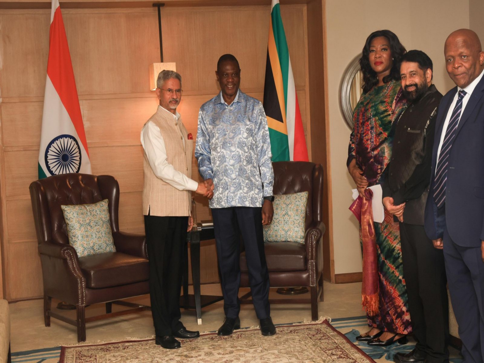 South African Deputy President Shipokosa Paulus Mashatile meets External Affairs Minister S Jaishankar (Photo/Fikile Marakalla- The Presidency)