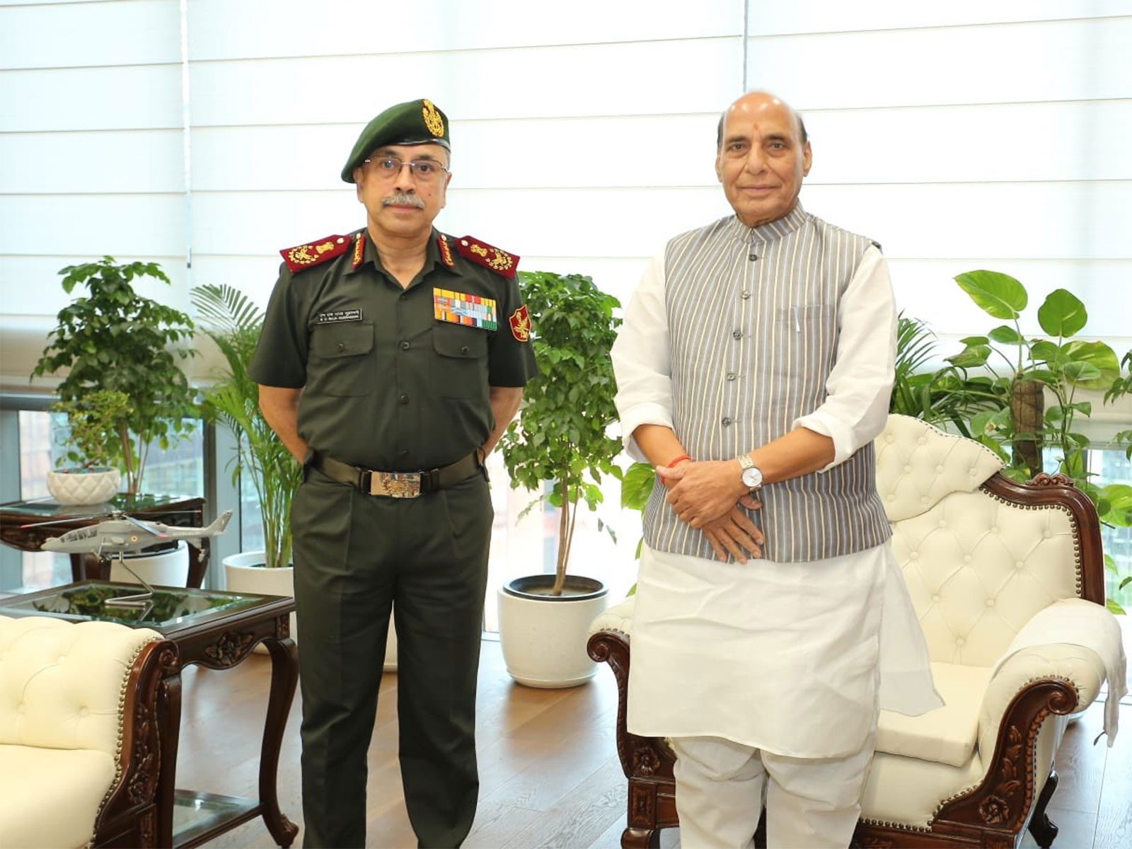 CDS General N S Raja Subramani with Defence Minister Rajnath Singh (Photo/X/@DefenceMinIndia)