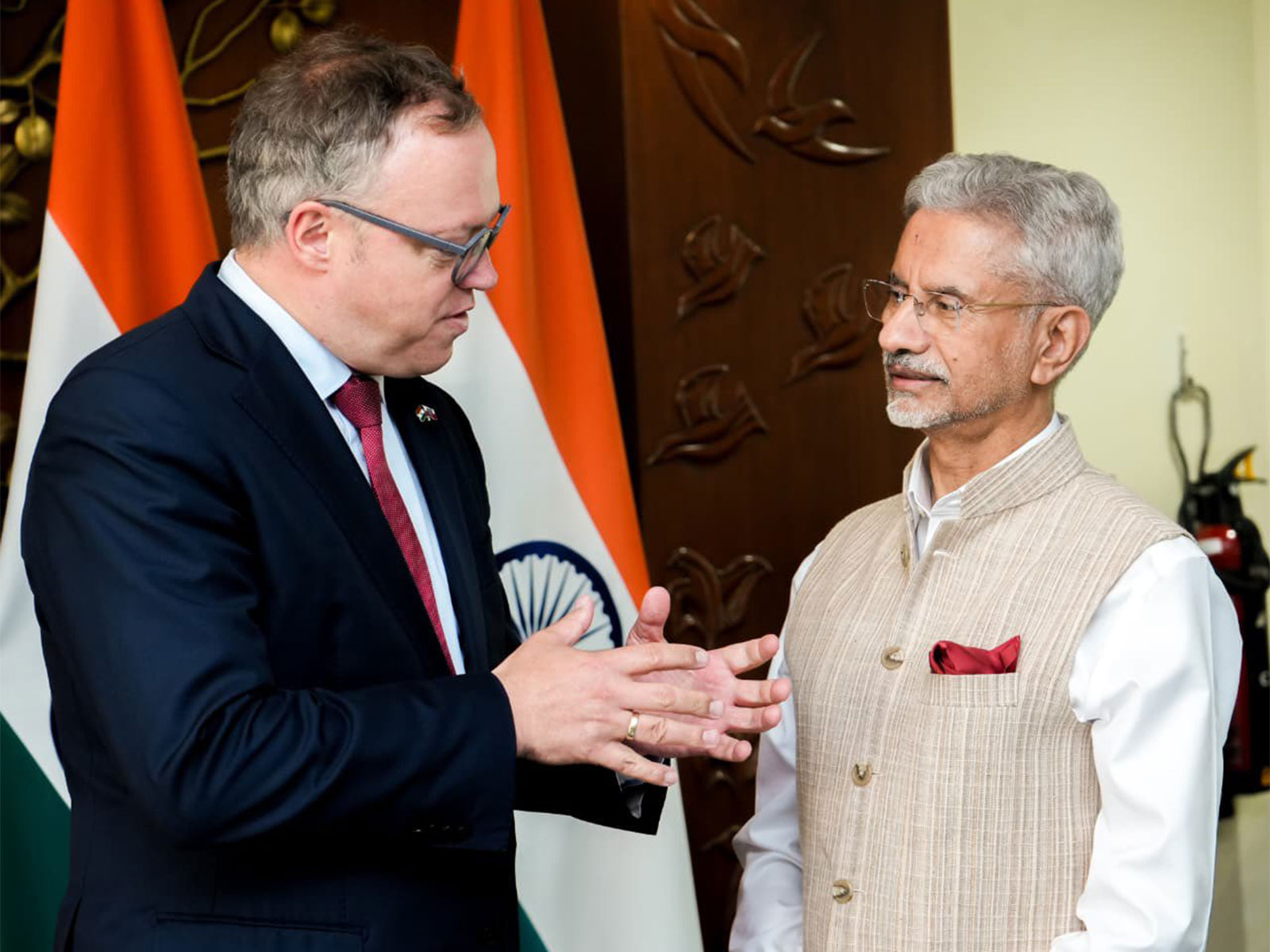 External Affairs Minister S Jaishankar holds talks with Thuringia Minister-President Mario Voigt (Photo/X/@DrSJaishankar) External Affairs Minister S Jaishankar holds talks with Thuringia Minister-President Mario Voigt (Photo/X/@DrSJaishankar)