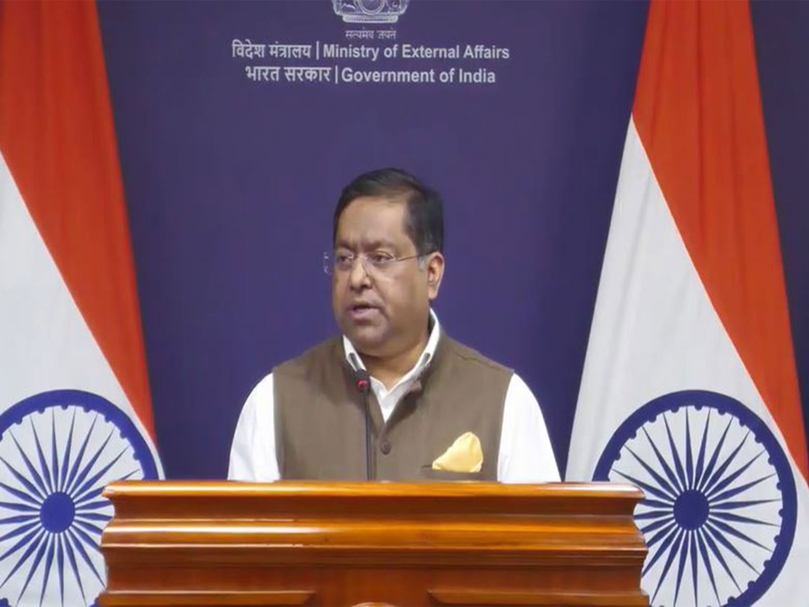 MEA Spokesperson Randhir Jaiswal (Photo/YouTube@Ministry of External Affairs, India) MEA Spokesperson Randhir Jaiswal (Photo/YouTube@Ministry of External Affairs, India)