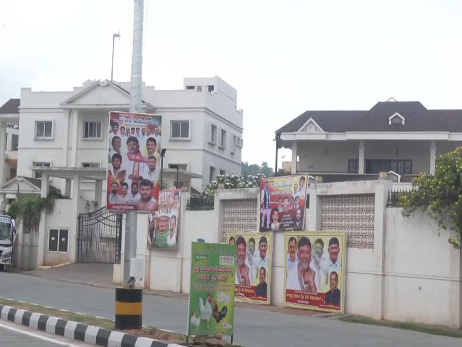 Banners and cutouts congratulating Karnataka CM designate DK Shivakumar put up around his residence in Kanakapura Assembly constituency area (Photo/ANI) Banners and cutouts congratulating Karnataka CM designate DK Shivakumar put up around his residence in Kanakapura Assembly constituency area (Photo/ANI)