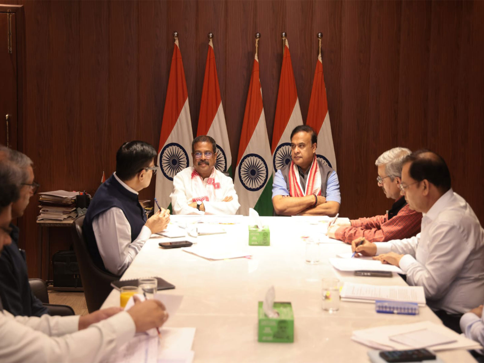 Assam CM Himanta Biswa Sarma and Union Education Minister Dharmendra Pradhan (Photo/ANI) Assam CM Himanta Biswa Sarma and Union Education Minister Dharmendra Pradhan (Photo/ANI)