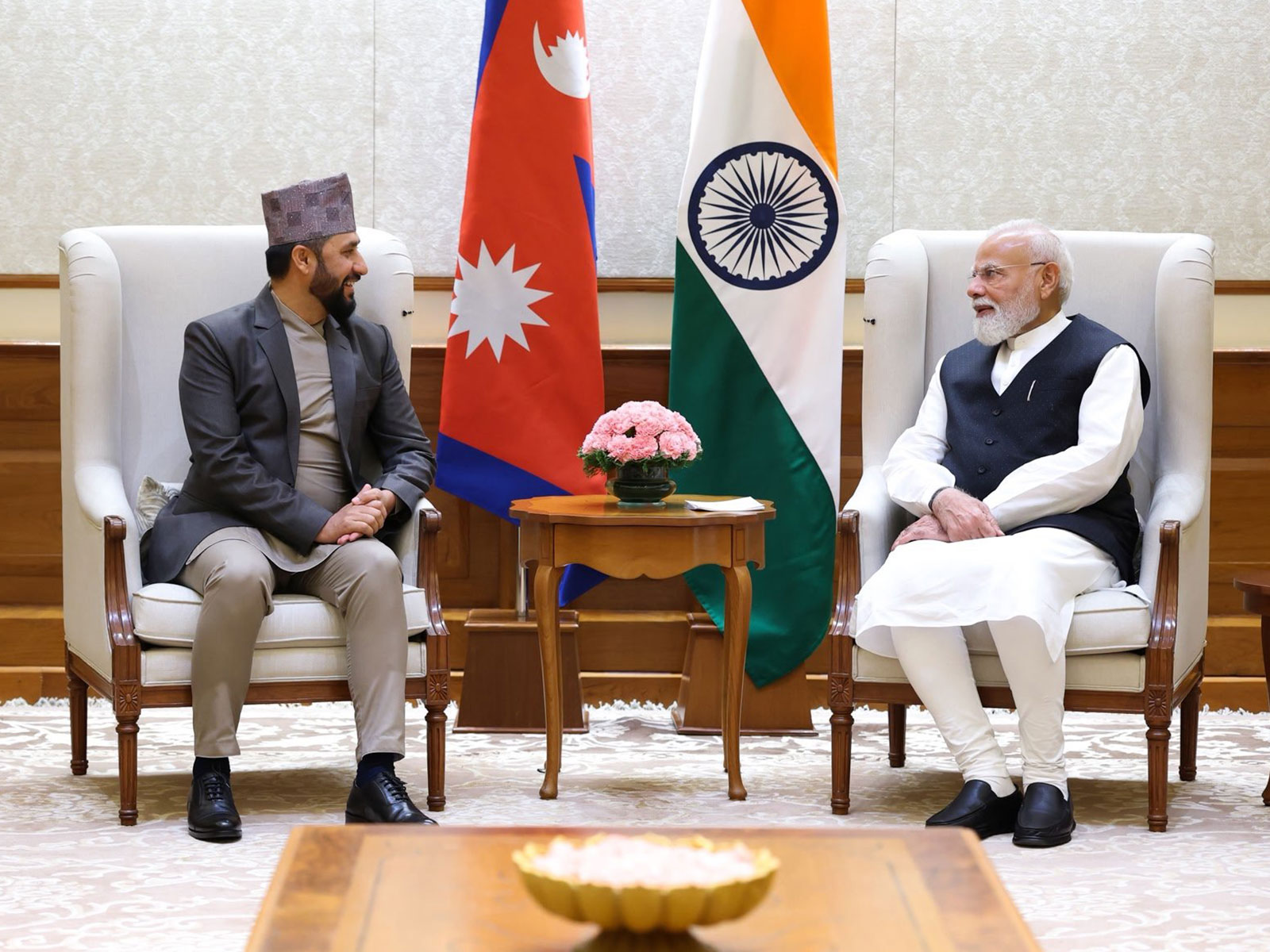PM Modi with RSP Chairman Rabi Lamichhane (Photo/X@narendramodi)