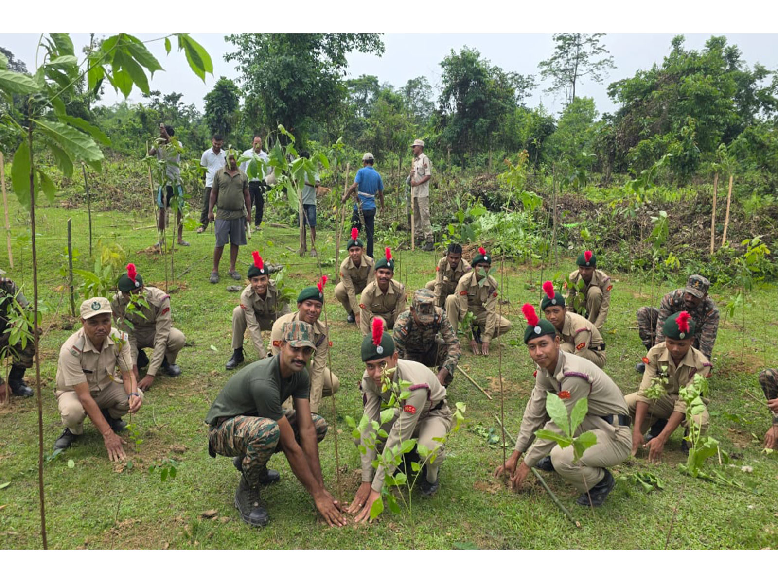 Visuals from tree plantation and cleanliness drive (Photo/ANI) Visuals from tree plantation and cleanliness drive (Photo/ANI)