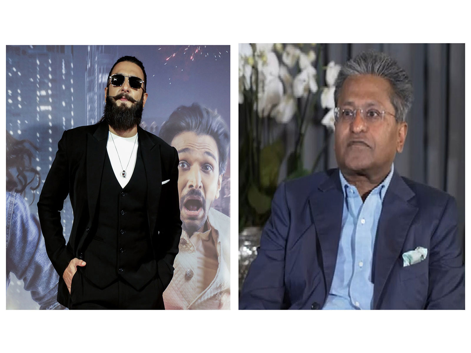 Actor Ranveer Singh and Former IPL commissioner Lalit Modi (Image source: ANI) Actor Ranveer Singh and Former IPL commissioner Lalit Modi (Image source: ANI)