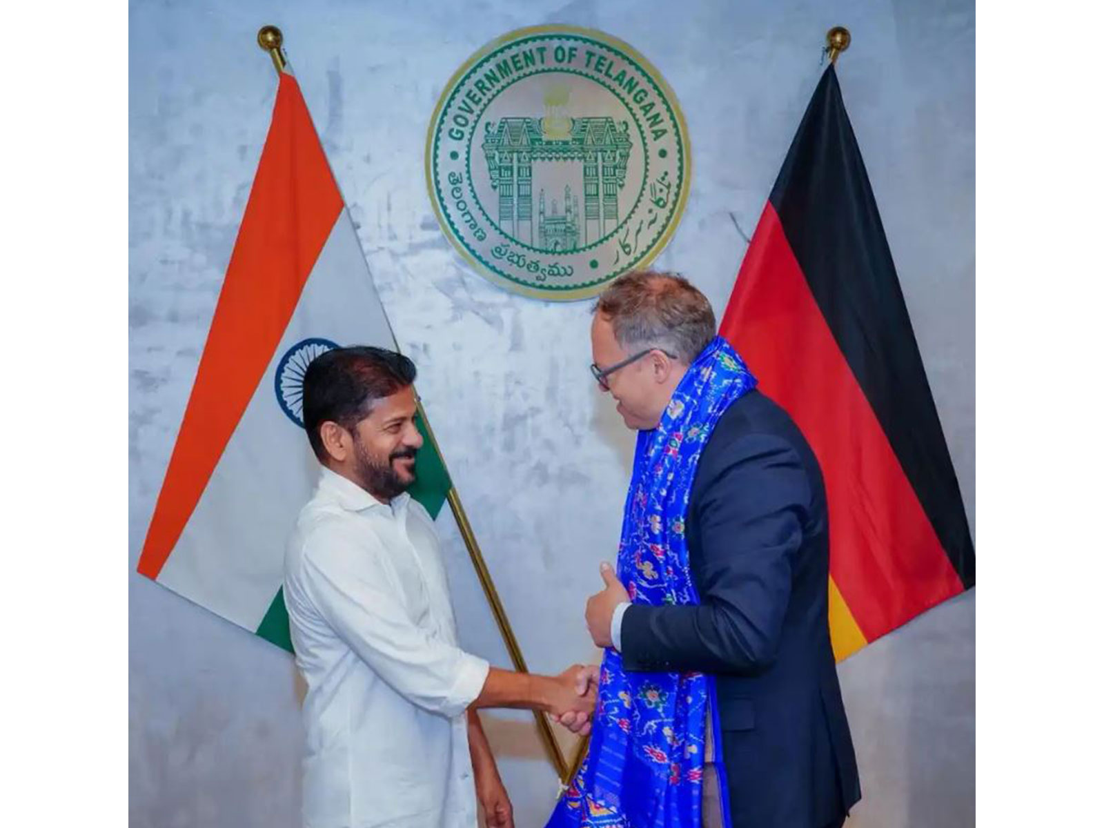Telangana CM A. Revanth Reddy and Mario Voigt, Minister-President of the German State of Thuringia (Photo/Telangana CMO)