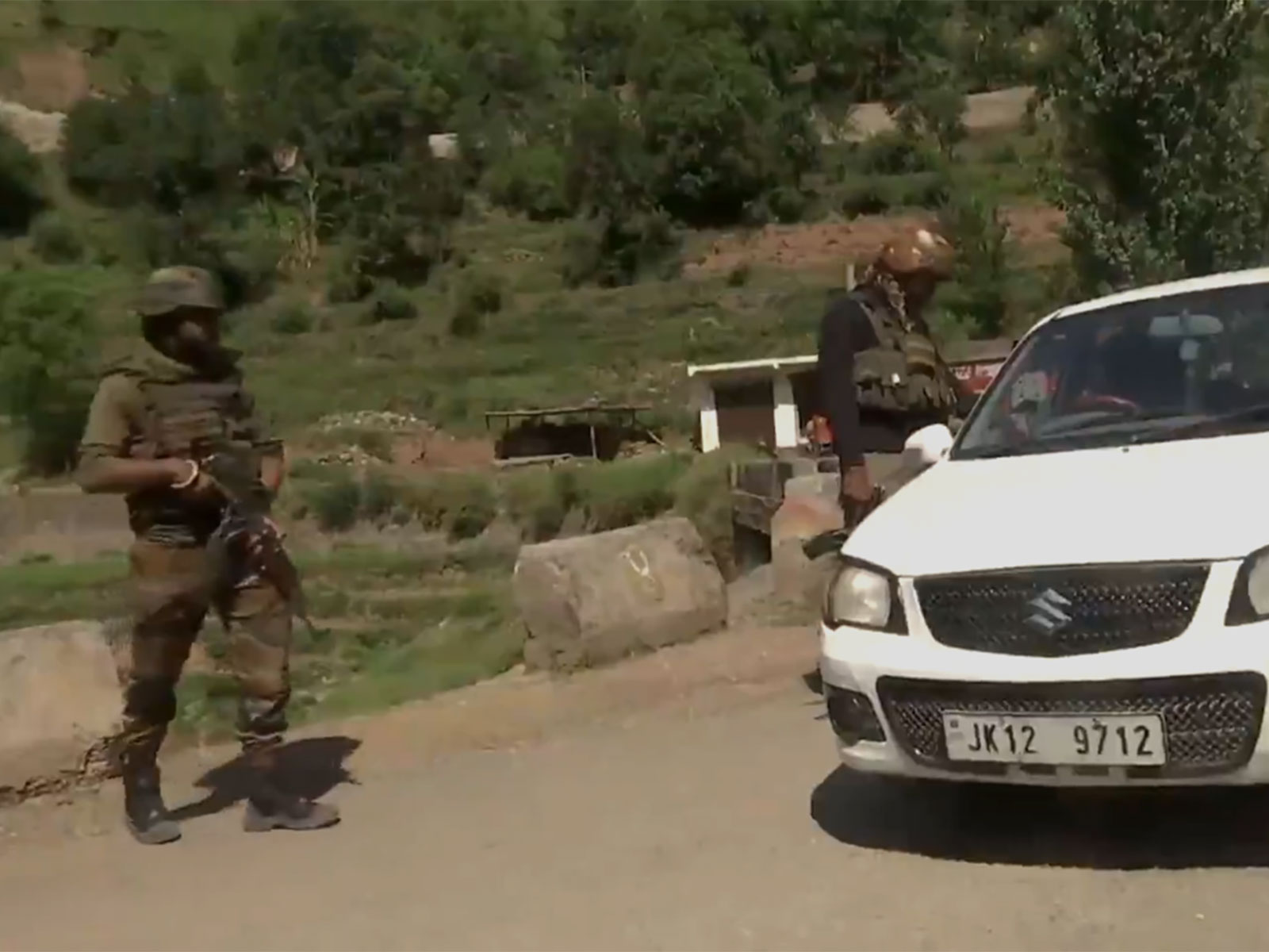 Search operation in areas of Gambhir Mughlan and Dorimal in the Manjakote sector of Rajouri district (Photo/ANI)