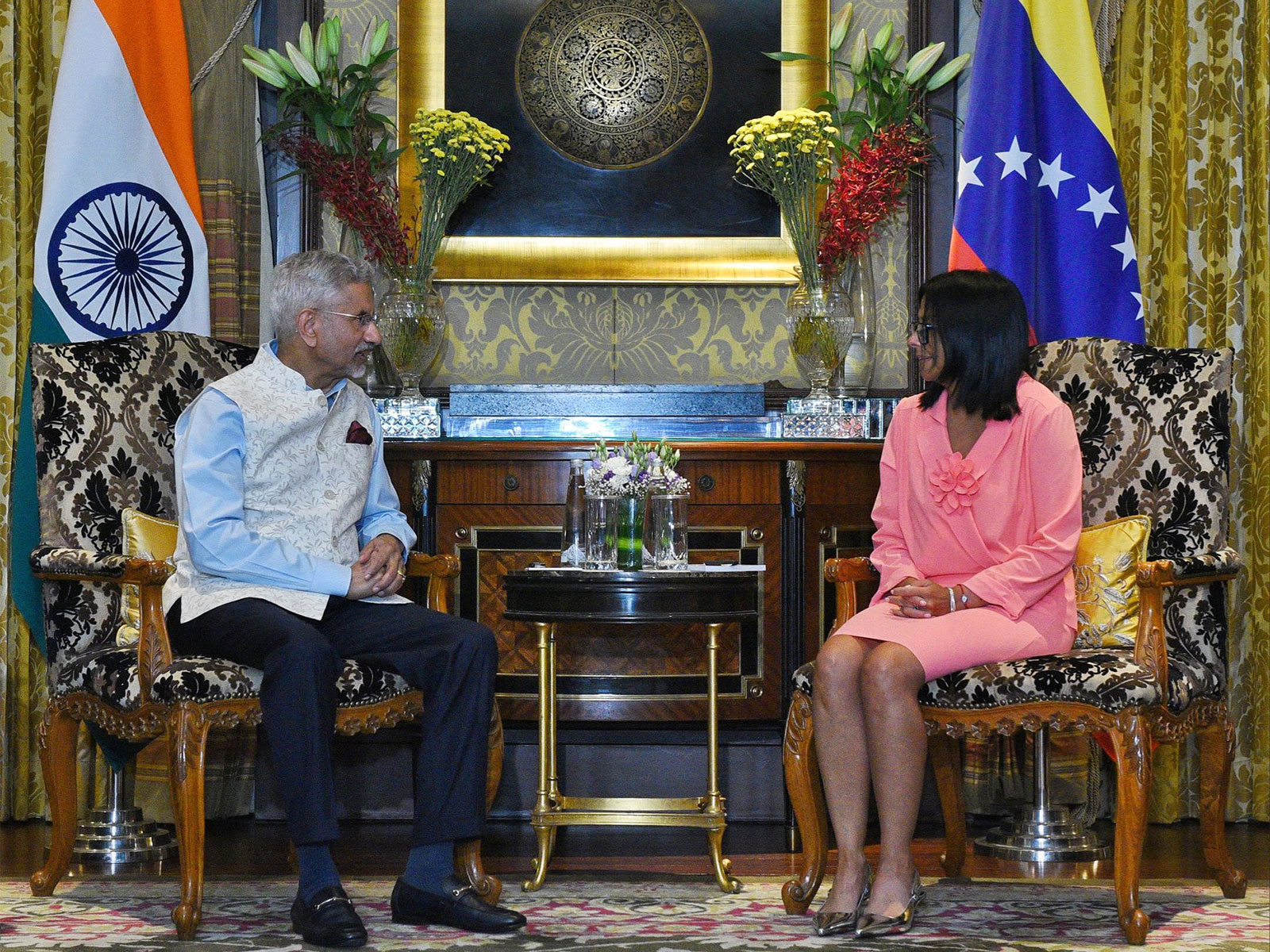 External Affairs Minister S. Jaishankar meets Venezuela’s Acting President Delcy Rodríguez, New Delhi (Photo/X/@DrSJaishankar)