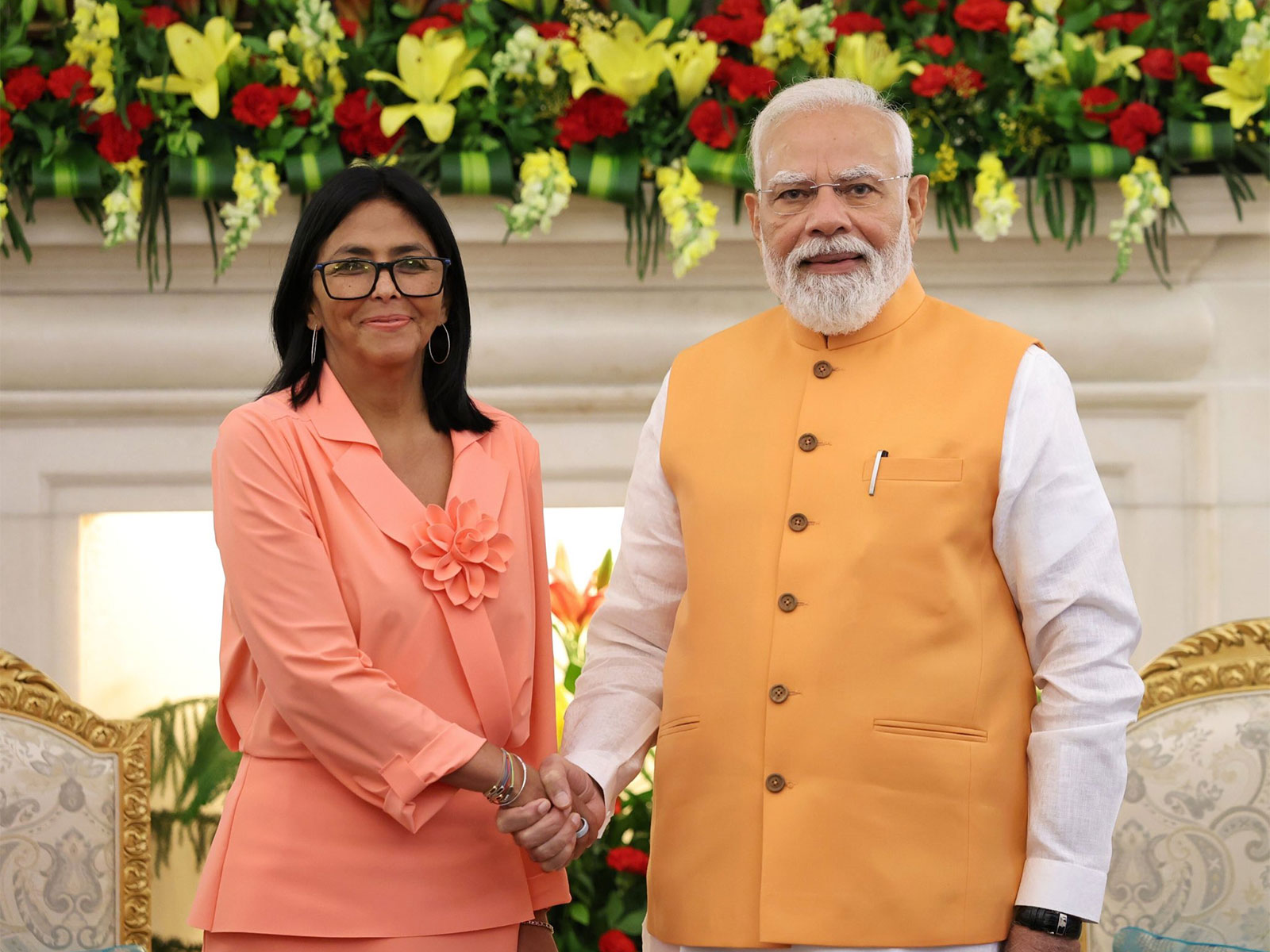 Venezuela’s Acting President Delcy Rodriguez and Prime Minister Narendra Modi (Photo/X@MEAIndia)