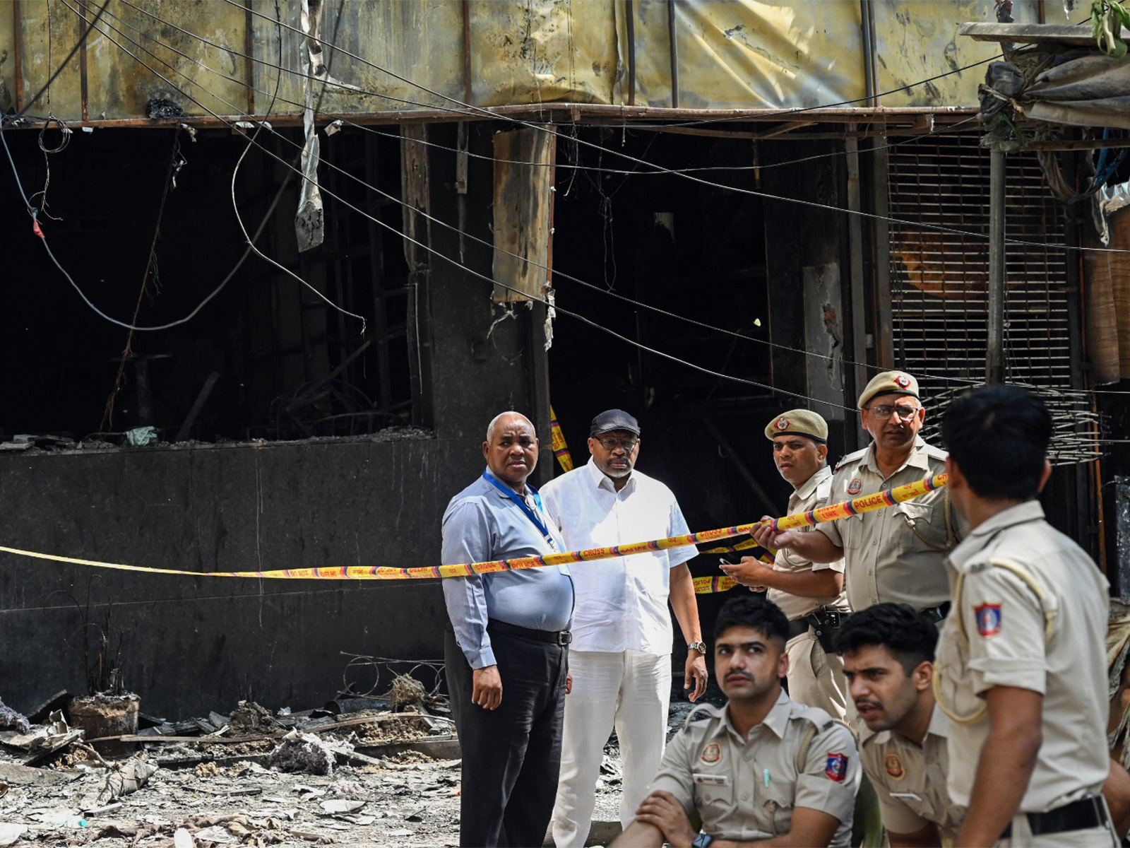 Malviya Nagar site in New Delhi where a fire broke out on June 3, 2026 (Photo/ANI) Malviya Nagar site in New Delhi where a fire broke out on June 3, 2026 (Photo/ANI)