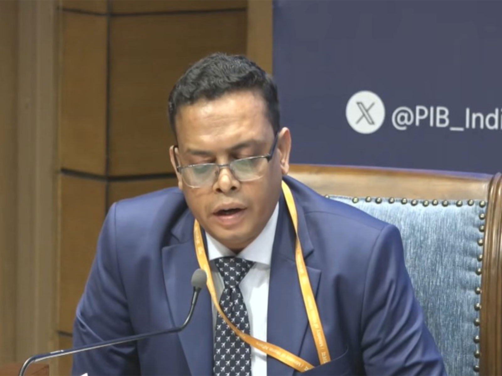 Rohit Raj, Director in the Ministry of Civil Aviation (Photo/YouTube/MEA)