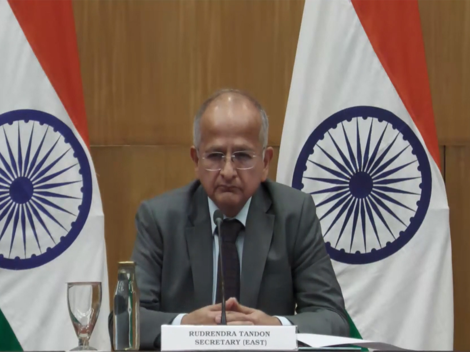 Ministry of External Affairs Secretary (East) Rudrendra Tandon (Photo: YouTube@ Ministry of External Affairs, India)