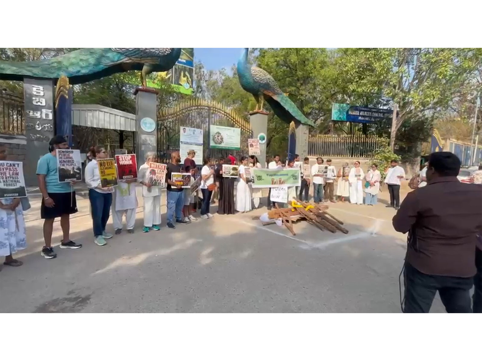 Visuals from the protest (Photo/ANI)