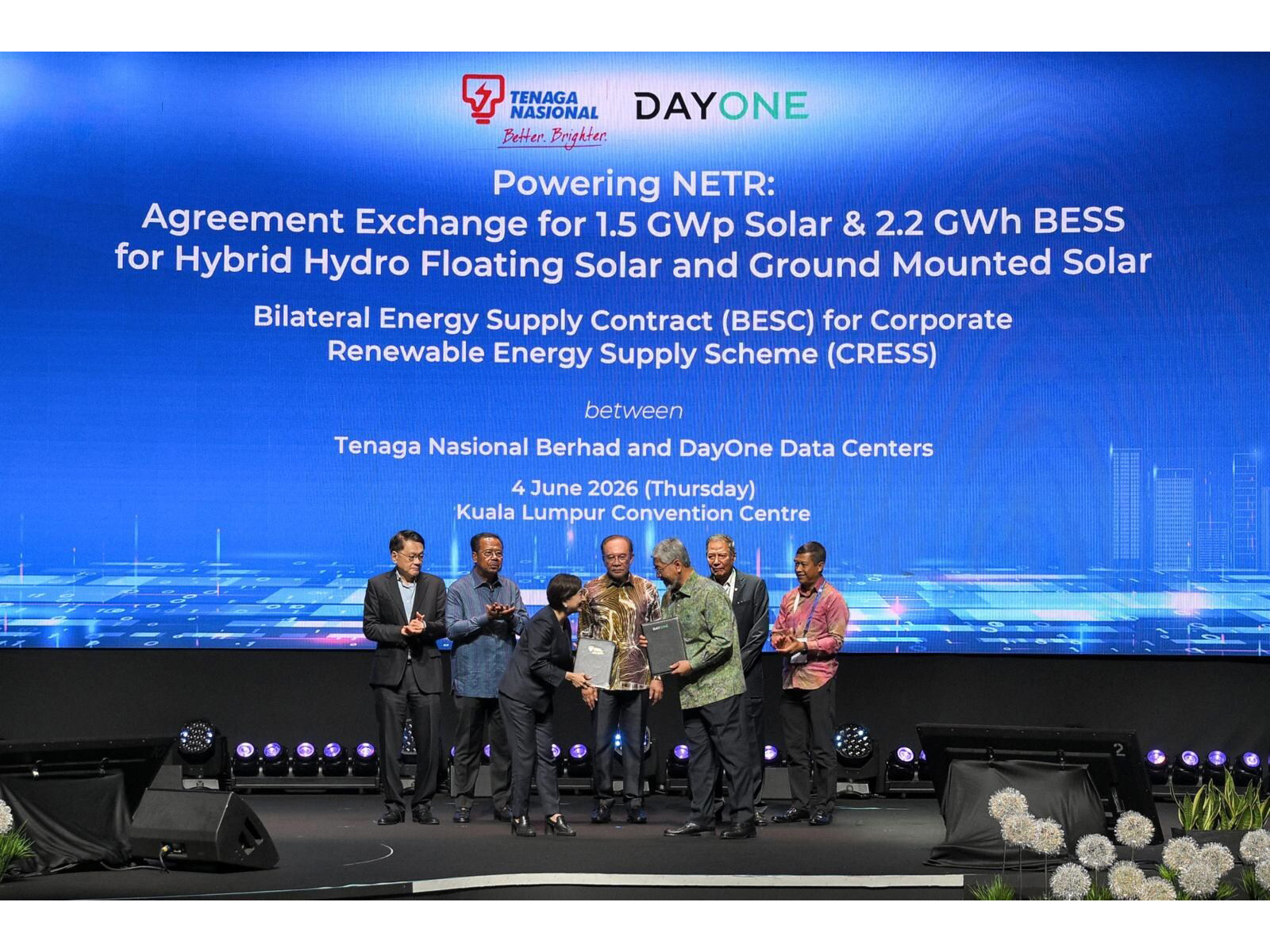DayOne Secures Over 1GW Renewable Energy in Malaysia in Landmark TNB Partnership