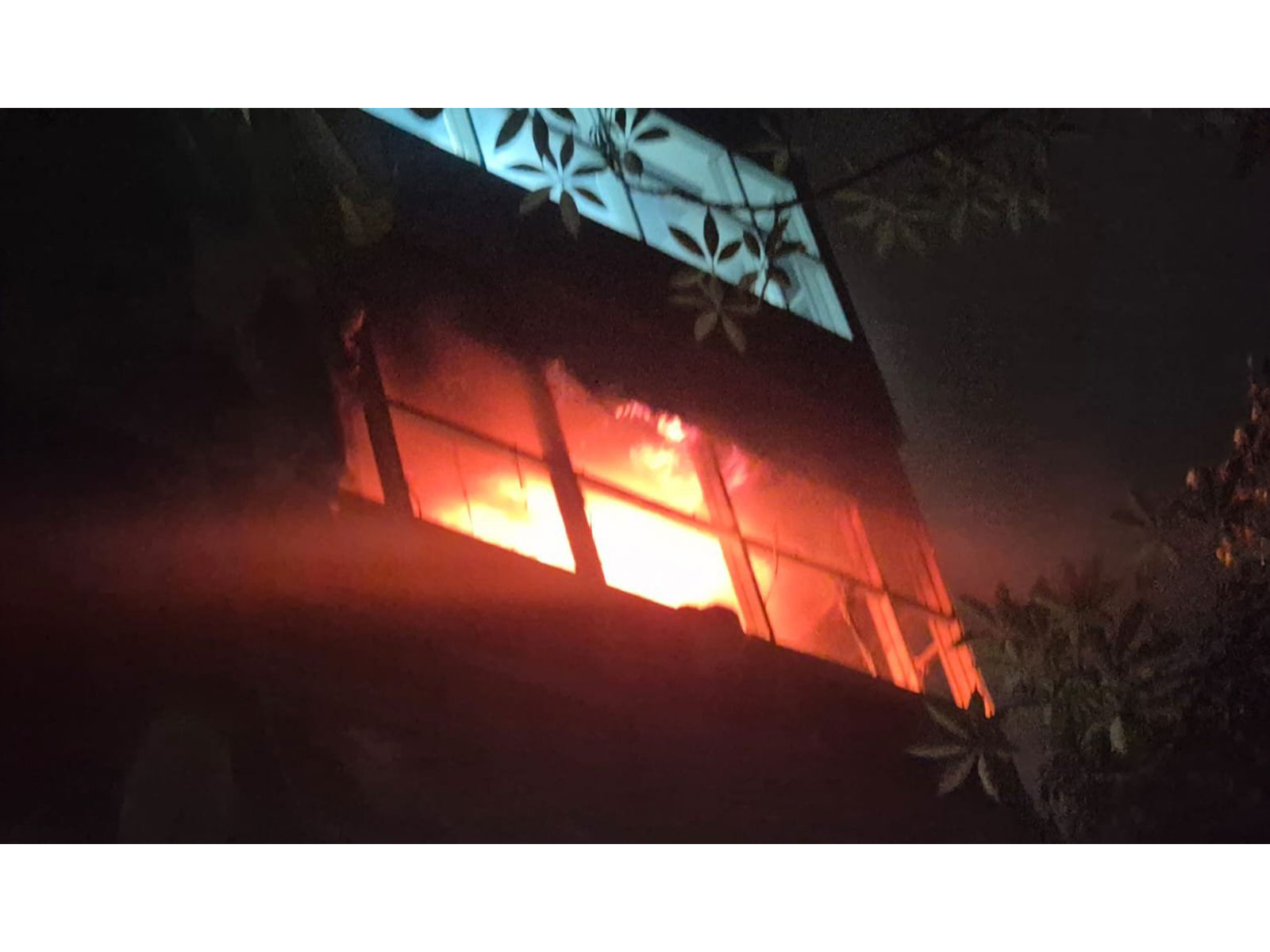 Photo from the site of the blaze in New Delhi (Photo credit/Delhi Fire Services)