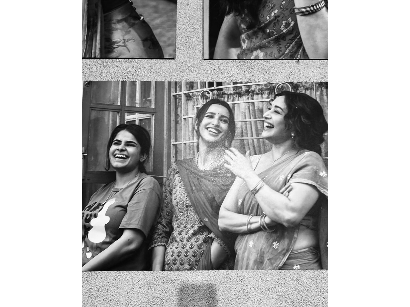Triptii Dimri, Madhuri Dixit, with  Dharna Durgaa (Photo/instagram/@tripti_dimri)