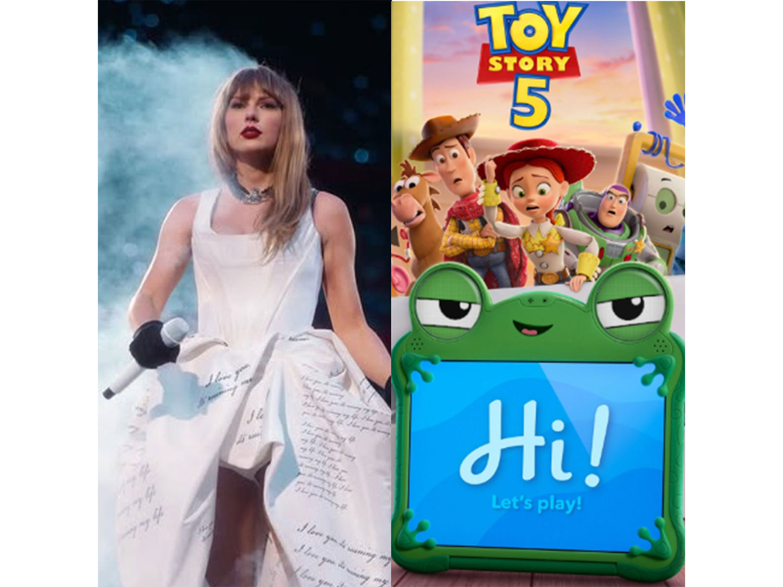 Taylor Swift (Photo/Instagram/@taylorswift) and Toy Story 5 (Photo/Instagram/@disney)