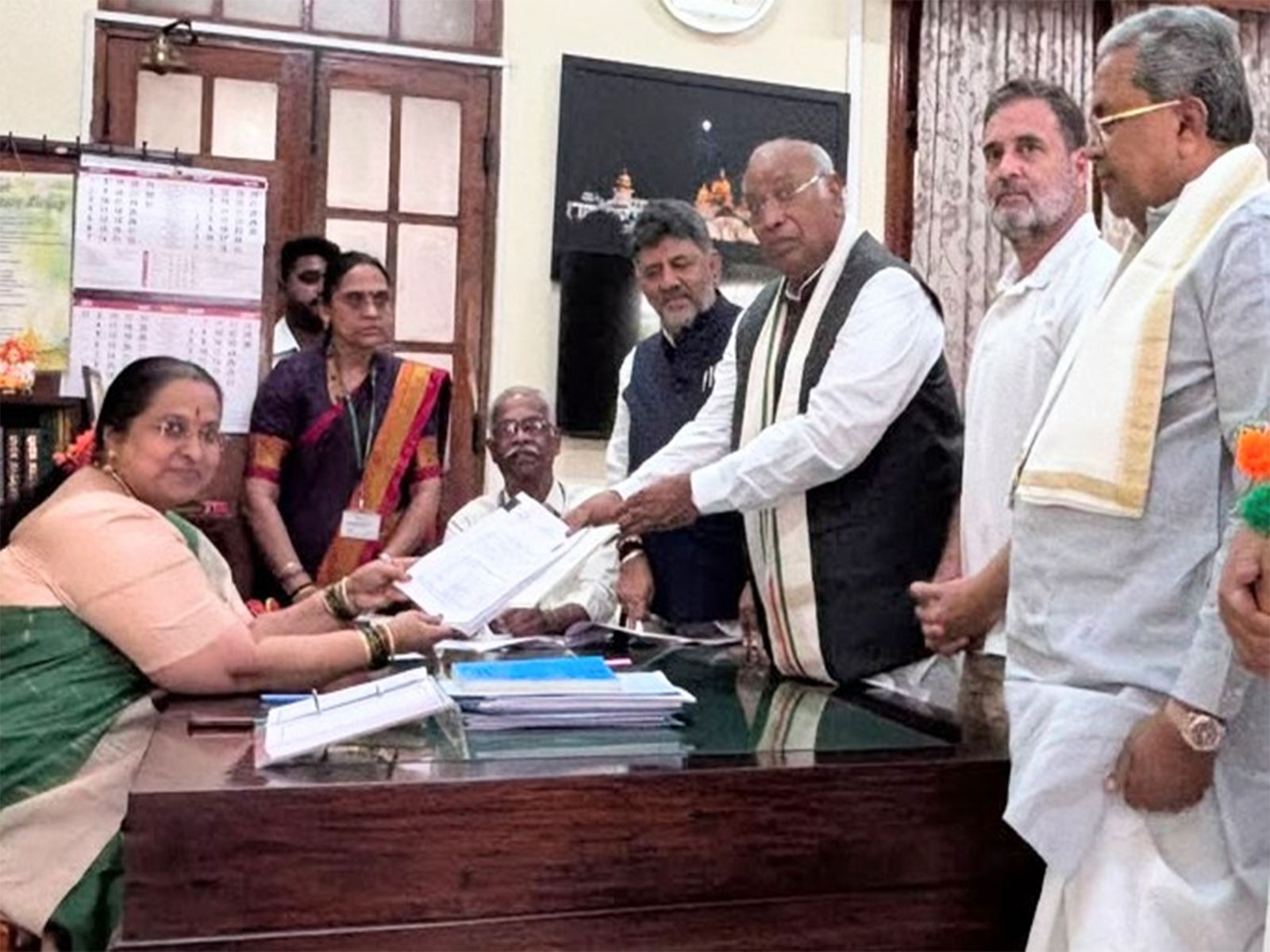 AICC President Mallikarjun Kharge filed his nomination papers for Rajya Sabha elections (Photo/ CMO) AICC President Mallikarjun Kharge filed his nomination papers for Rajya Sabha elections (Photo/ CMO)