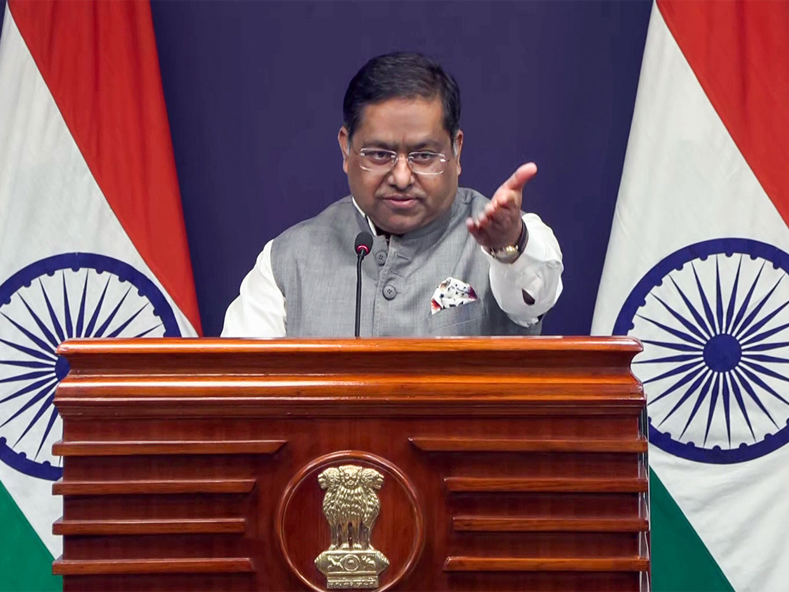 Official Spokesperson for the Ministry of External Affairs, Randhir Jaiswal (Photo/ANI)