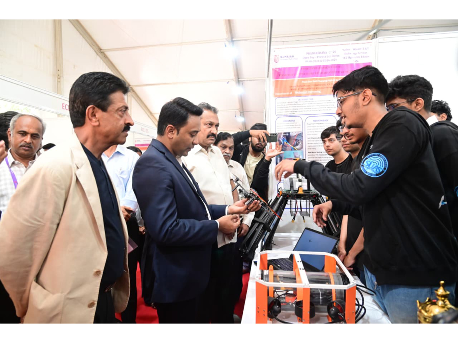 M.R. Kodandaram, Director, RIT, Suhas Gopinath, M.R. Janakiram and Dr. N.V.R. Naidu during the event at Ramaiah Institute of Technology, Bengaluru